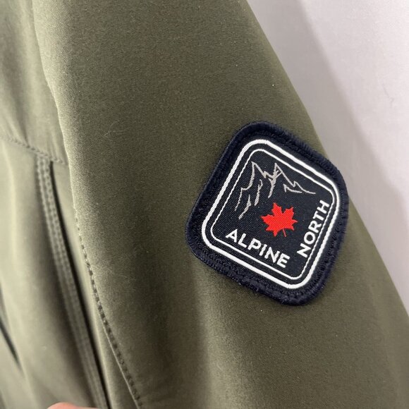 Alpine North Softshell Long Coat in Dark Green Womens Size S - Picture 4 of 13